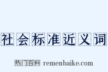 社会标准近义词是什么意思的图片